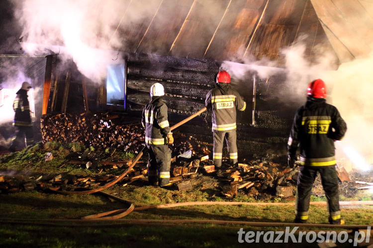 Pożar stolarni w Węglówce