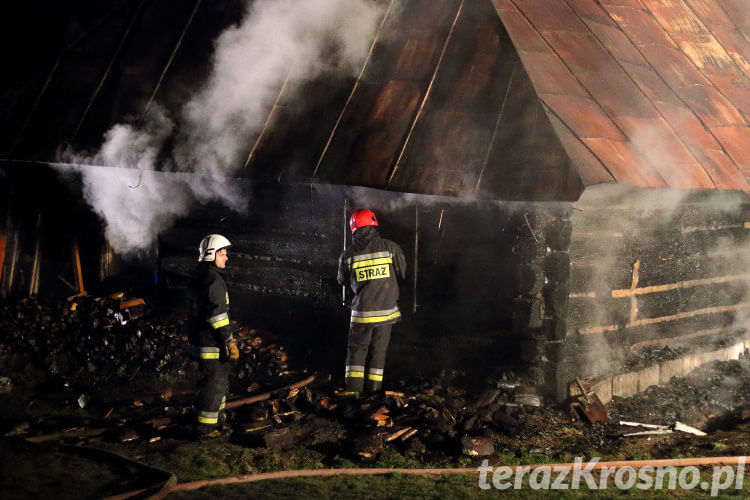 Pożar stolarni w Węglówce