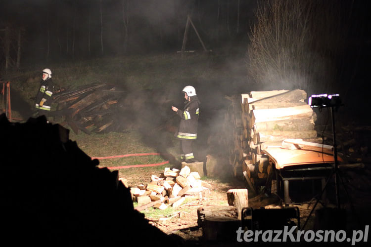 Pożar stolarni w Węglówce