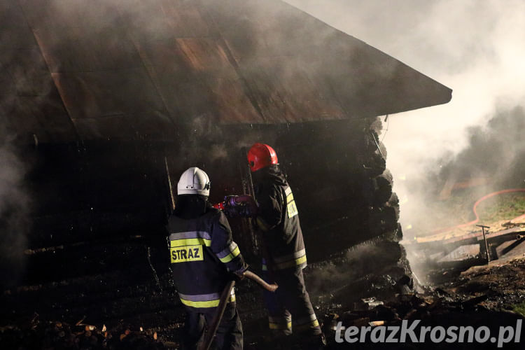 Pożar stolarni w Węglówce