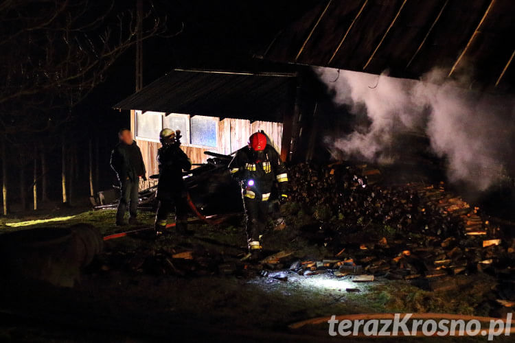 Pożar stolarni w Węglówce