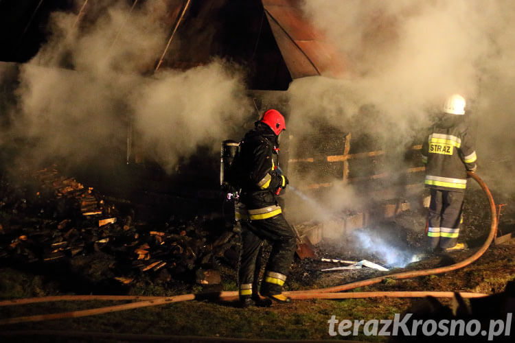 Pożar stolarni w Węglówce