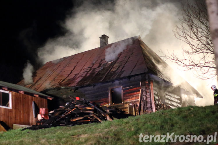 Pożar stolarni w Węglówce