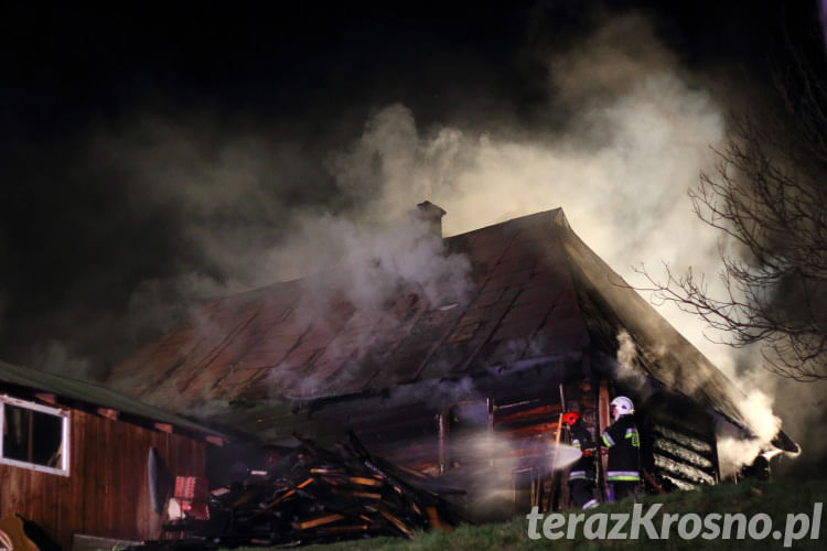 Pożar stolarni w Węglówce