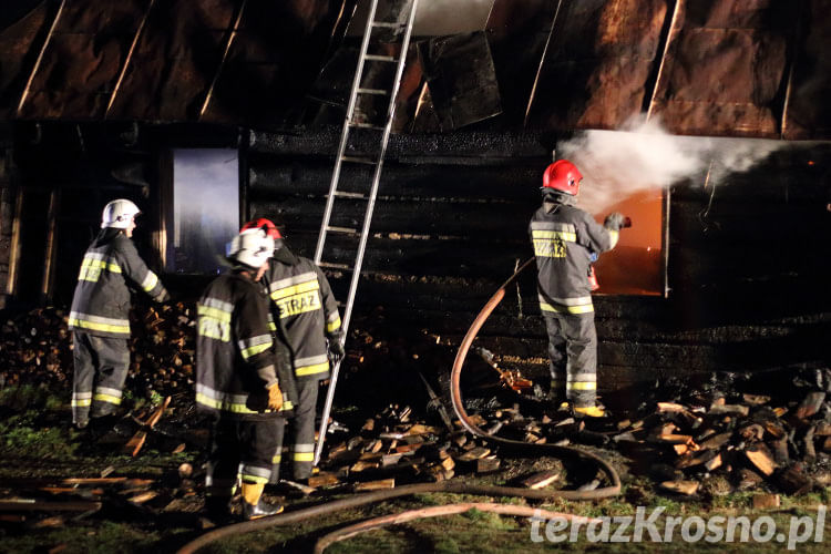 Pożar stolarni w Węglówce