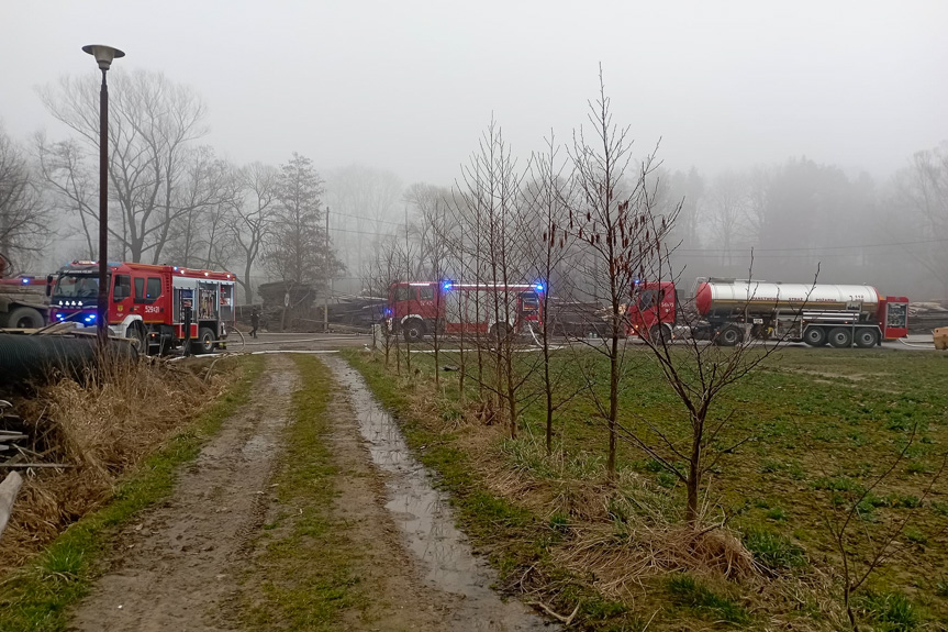 Pożar tartaku w Hadlach Szklarskich