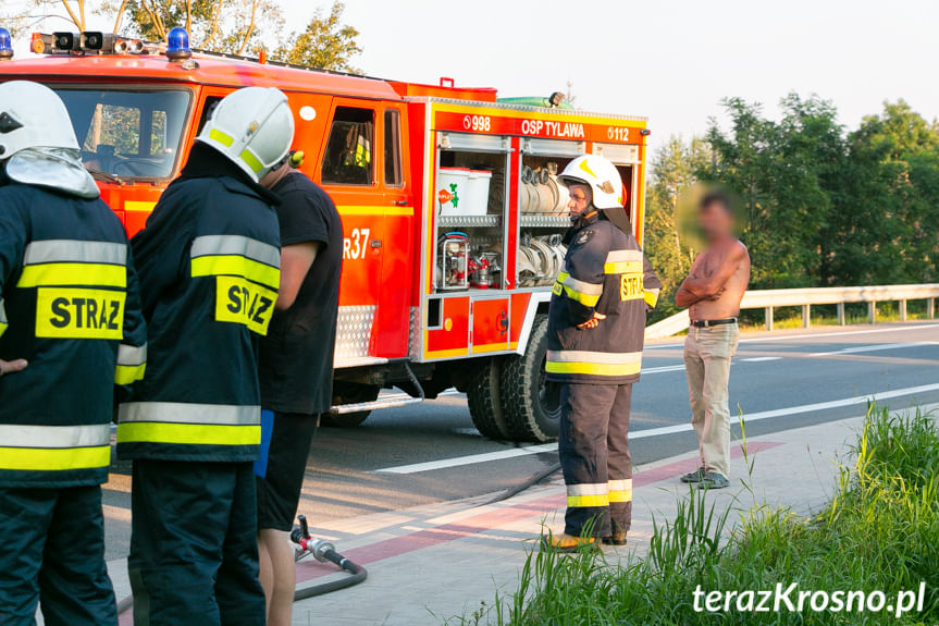 Pożar tira w Trzcianie