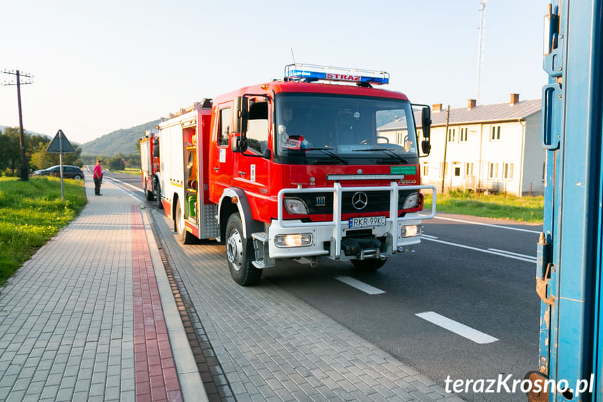 Pożar tira w Trzcianie