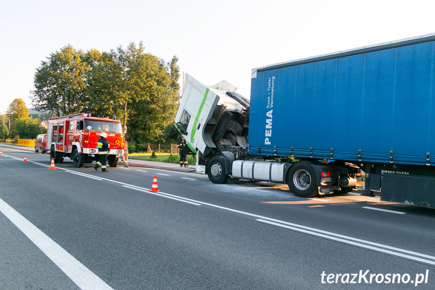 Pożar tira w Trzcianie