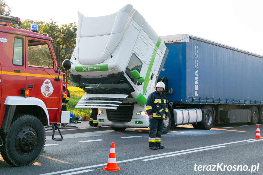 Pożar tira w Trzcianie