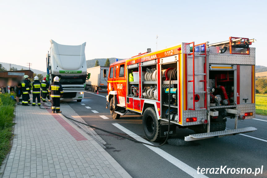 Pożar tira w Trzcianie