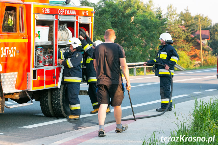 Pożar tira w Trzcianie