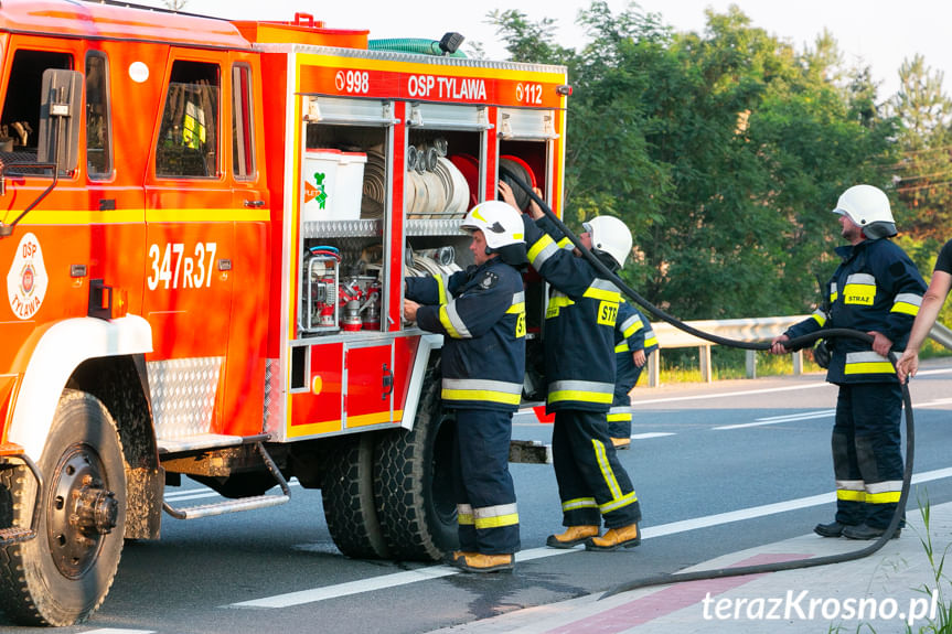 Pożar tira w Trzcianie