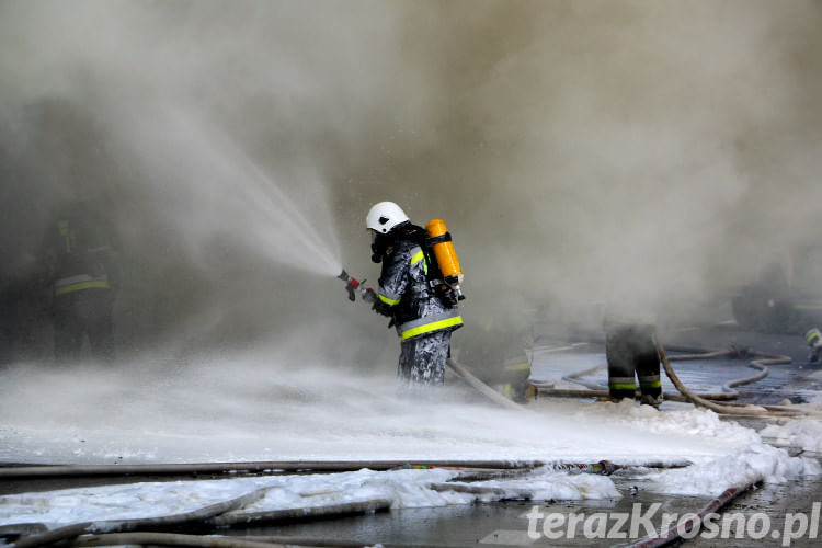 Pożar tira w Trzcianie