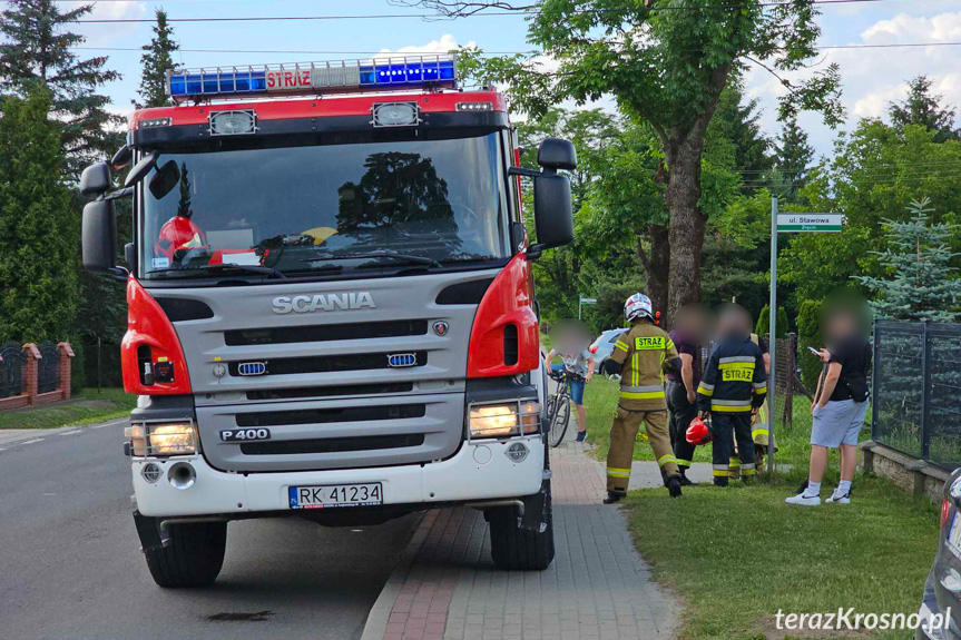 Pożar tui w Zręcinie