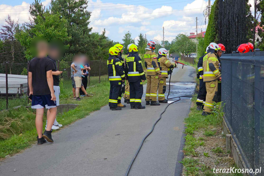 Pożar tui w Zręcinie