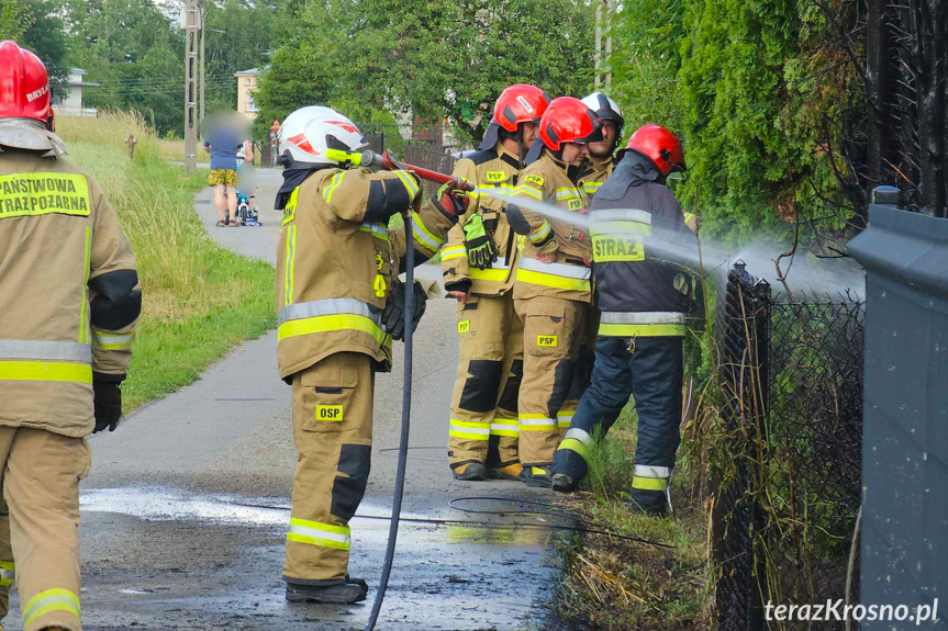 Pożar tui w Zręcinie