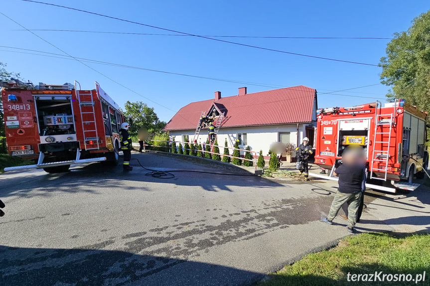 Pożar w budynku mieszkalnym w Targowiskach