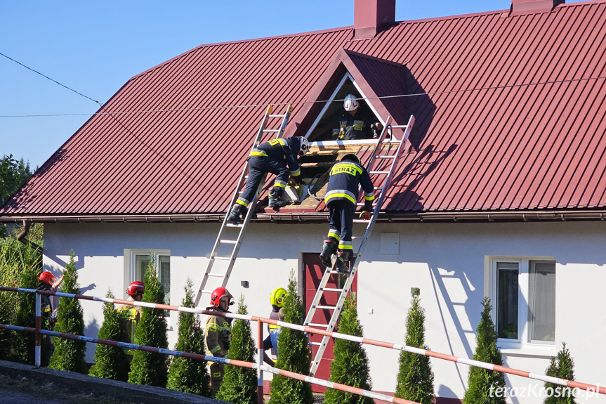 Pożar w budynku mieszkalnym w Targowiskach