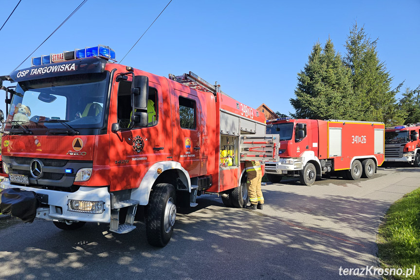 Pożar w budynku mieszkalnym w Targowiskach