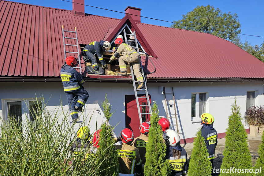 Pożar w budynku mieszkalnym w Targowiskach