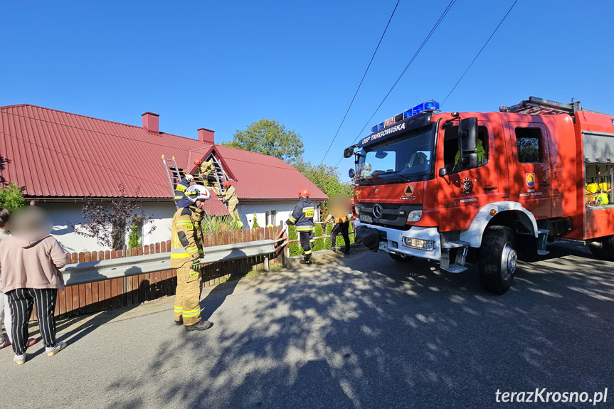 Pożar w budynku mieszkalnym w Targowiskach