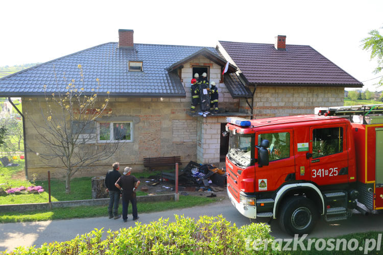 Pożar w domu w Kopytowej