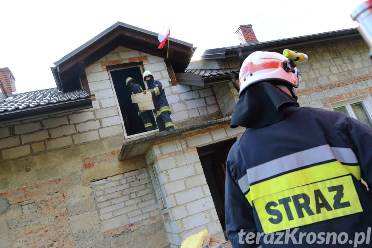 Pożar w domu w Kopytowej