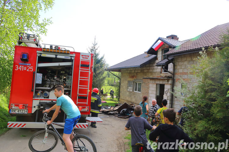 Pożar w domu w Kopytowej