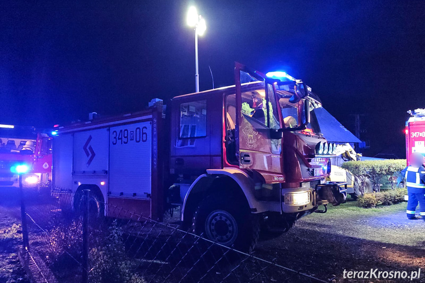 Pożar w garażu w Leśniówce