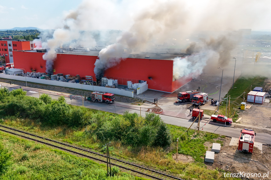 Pożar w Merkurym Markecie w Krośnie 2