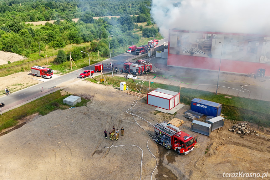 Pożar w Merkurym Markecie w Krośnie 2