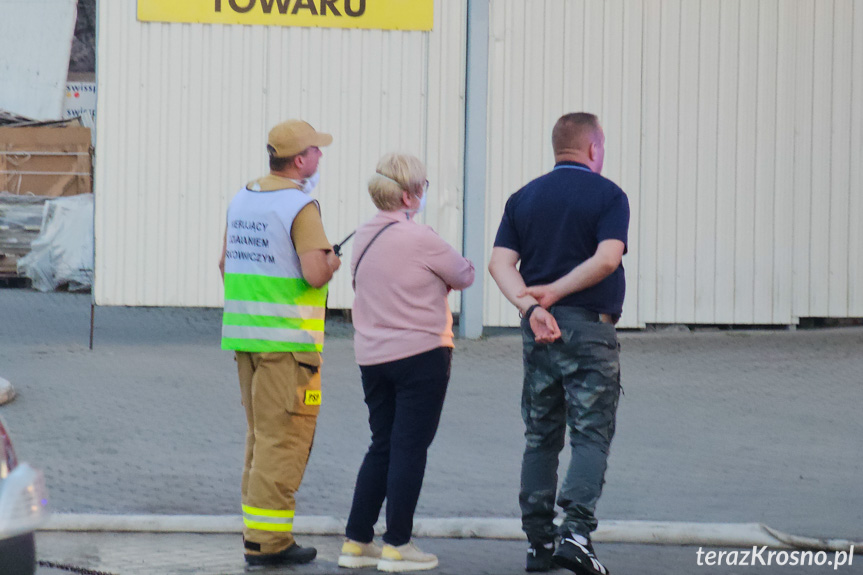 Pożar w Merkurym Markecie w Krośnie 2