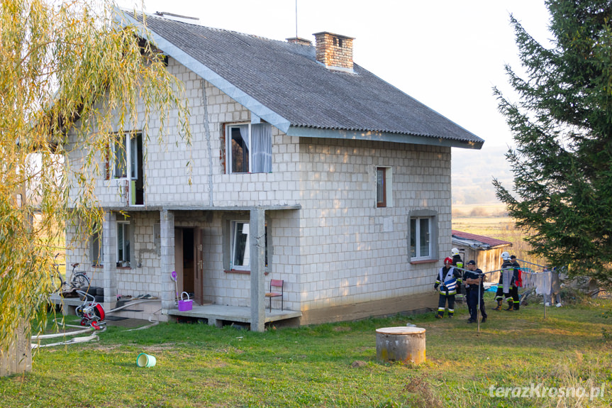 Pożar domu w Nienaszowie