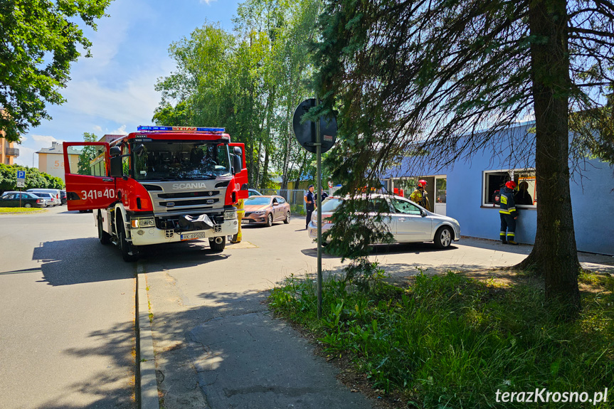 Pożar w portierni przy ul. Żwirki i Wigury