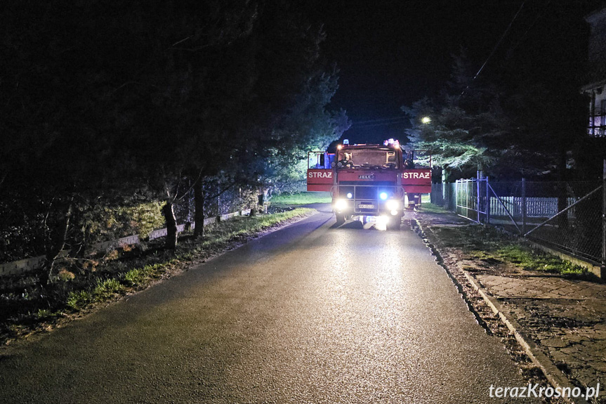 Pożar worków ze śmieciami