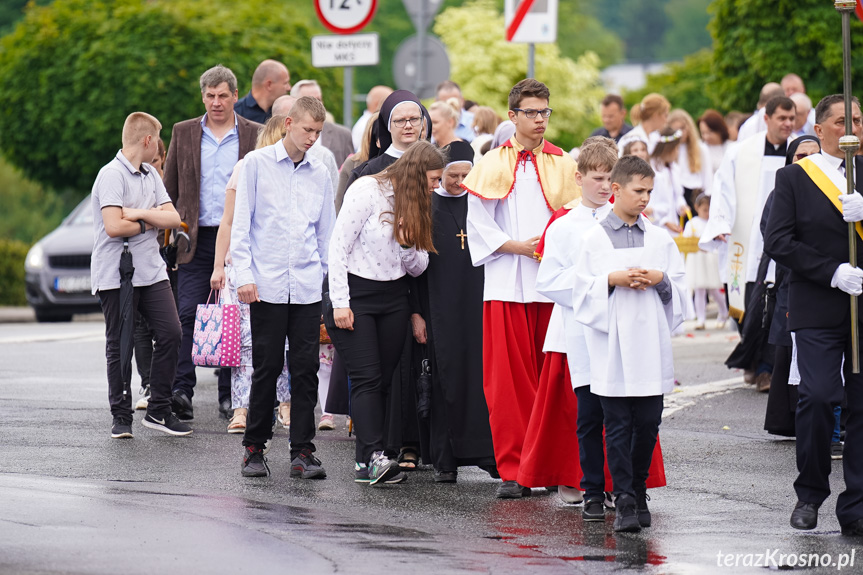 Procesja Bożego Ciała w parafii Krośnie