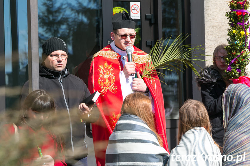 Procesja z palmami w Zręcinie