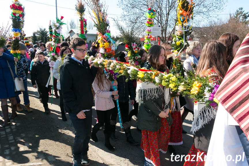 Procesja z palmami w Zręcinie