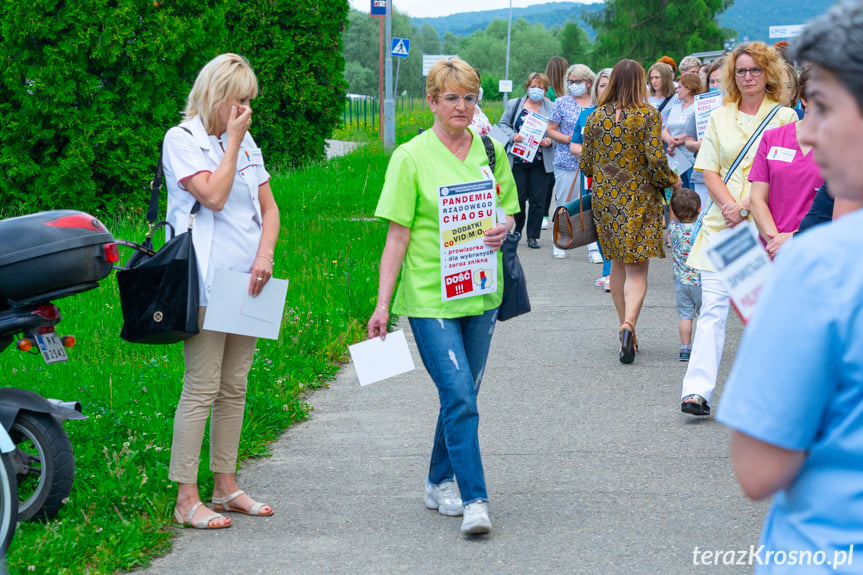 Protest pielęgniarek w Krośnie