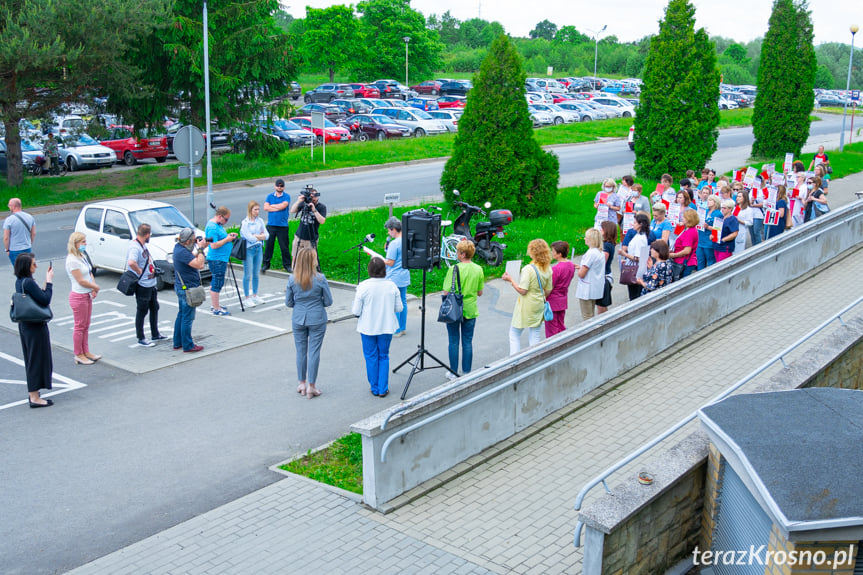 Protest pielęgniarek w Krośnie