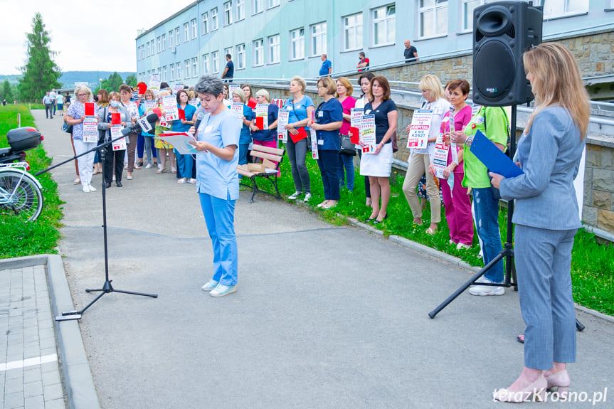 Protest pielęgniarek w Krośnie