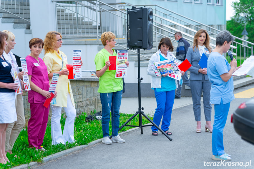 Protest pielęgniarek w Krośnie