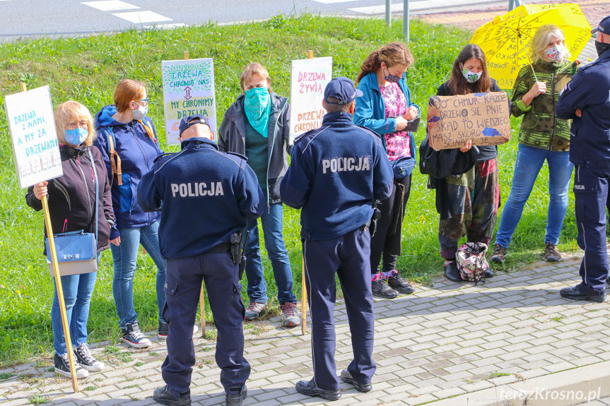 Protest pod siedzibą RDLP w Krośnie