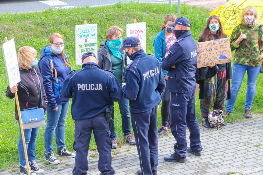 Protest pod siedzibą RDLP w Krośnie