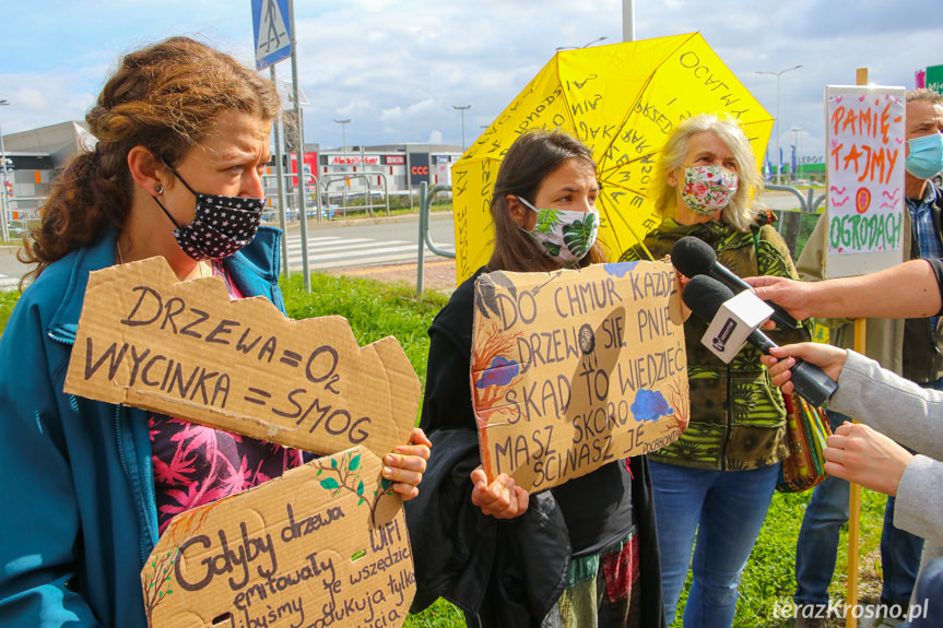 Protest pod siedzibą RDLP w Krośnie