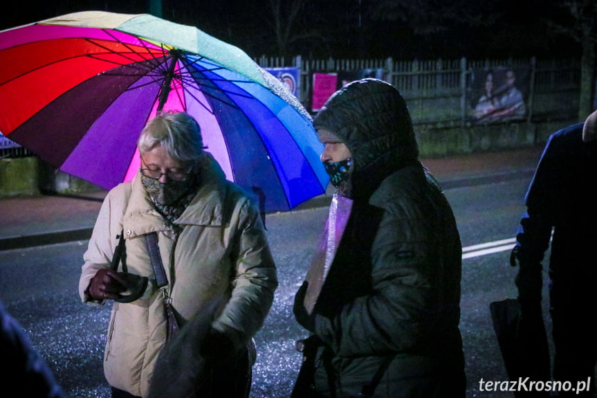 Protest przed biurem Piotra Babinetza w Krośnie