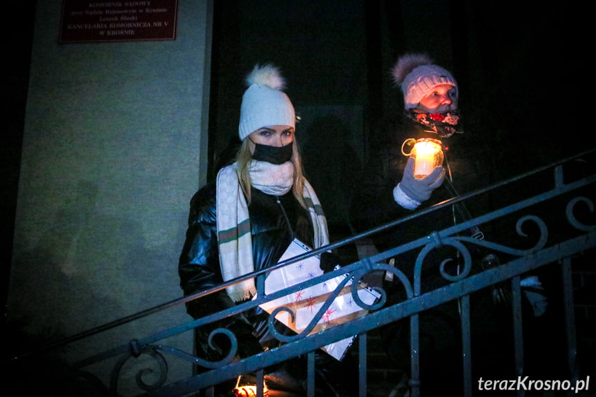 Protest przed biurem Piotra Babinetza w Krośnie