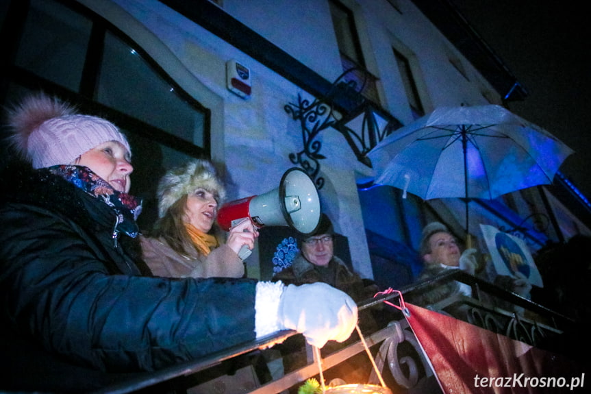 Protest przed biurem Piotra Babinetza w Krośnie