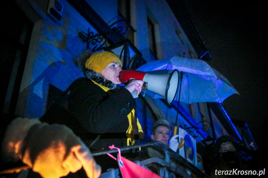 Protest przed biurem Piotra Babinetza w Krośnie